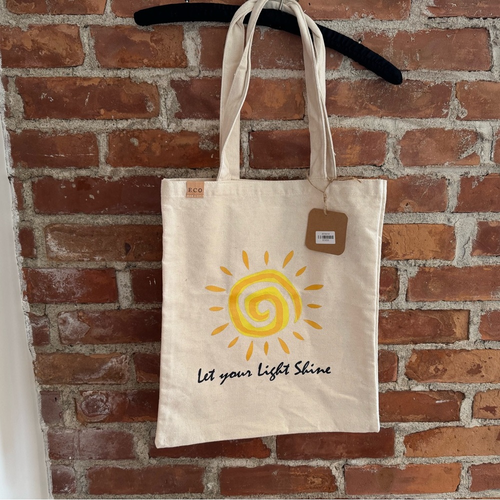 BNWT Eco let your light shine in tote bag
